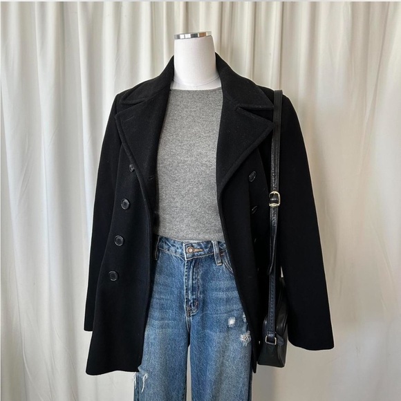 Jones New York wool cashmere blend double-breasted Black 8. - Picture 3 of 12